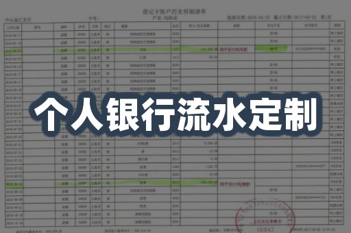 个人银行流水定制示例
